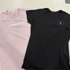 Bundle Orangetheory Lululemon Swiftly Pink and Black Size 8